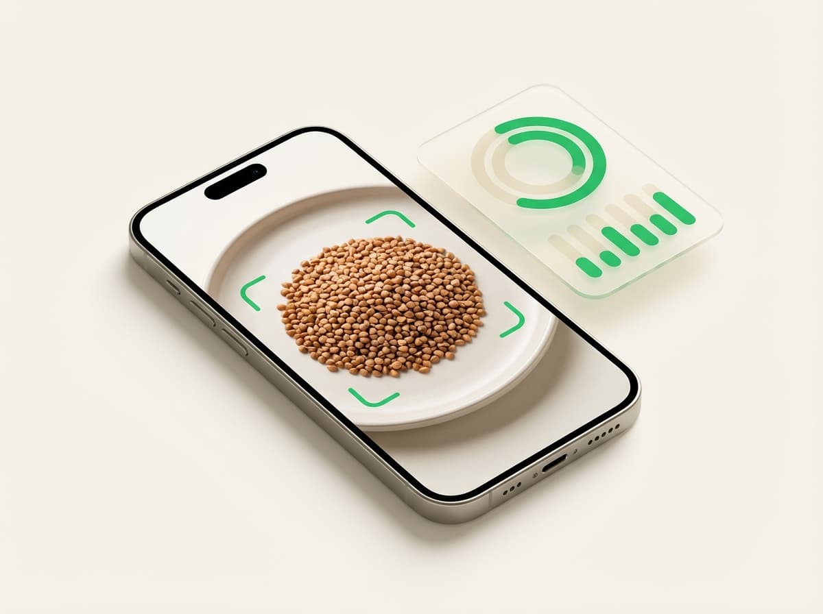 Гречка (сухая) — фото еды и интерфейс приложения с КБЖУ