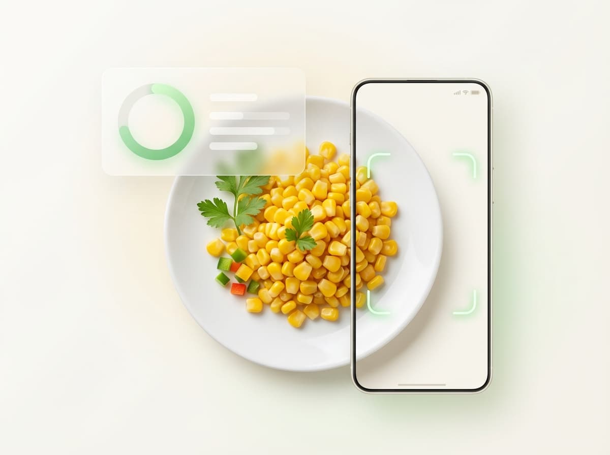 Кукуруза (консерв.) — фото еды и интерфейс приложения с КБЖУ