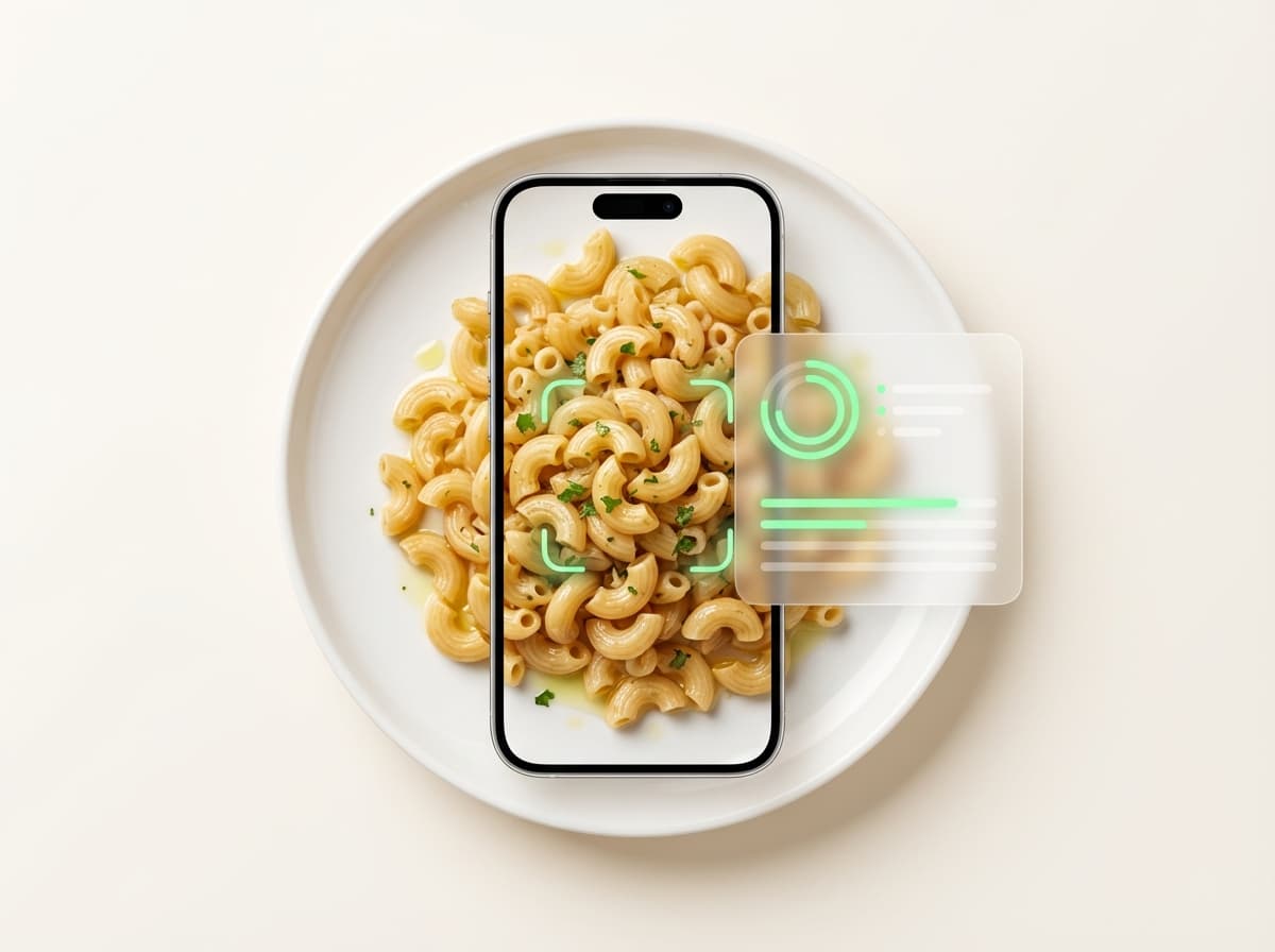 Макароны (варёные) — фото еды и интерфейс приложения с КБЖУ