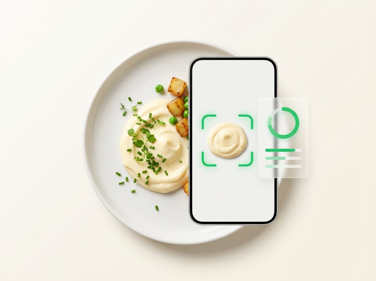 Майонез — фото еды и интерфейс приложения с КБЖУ