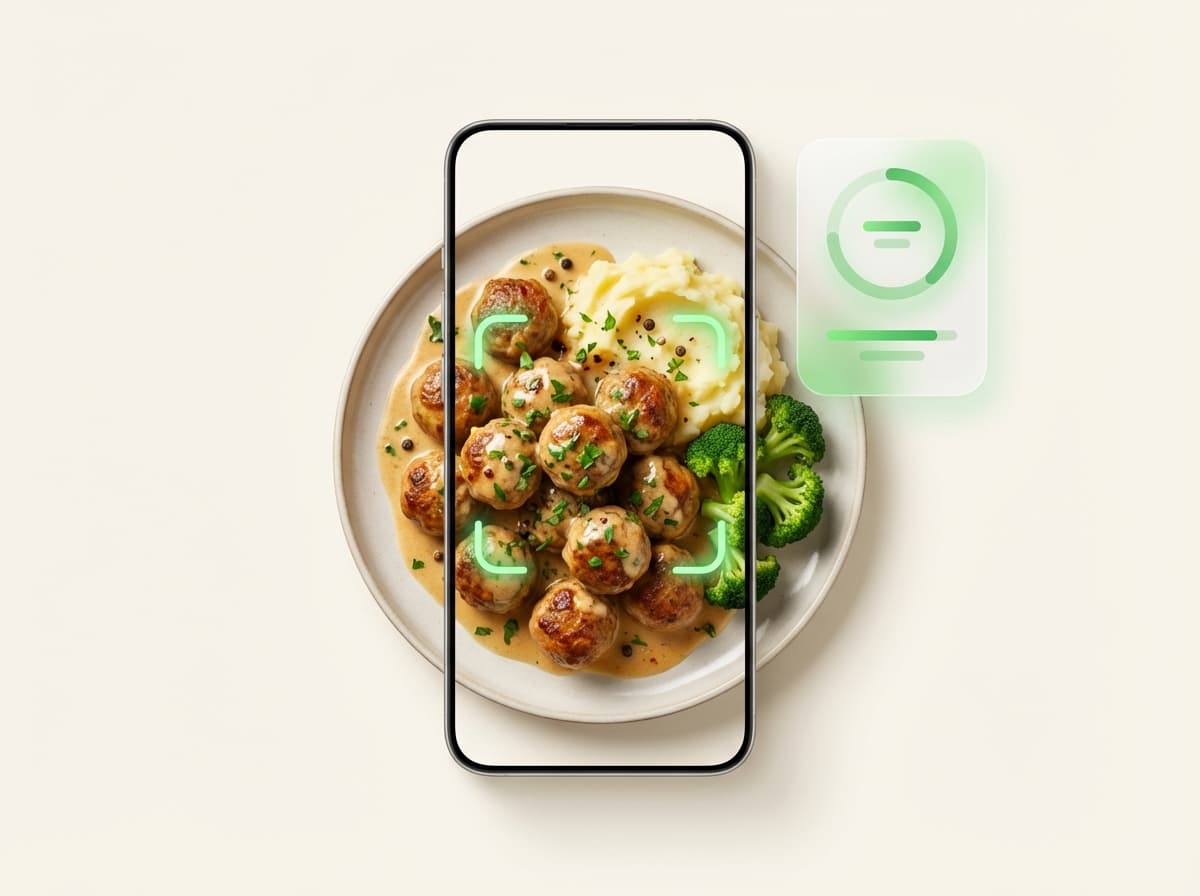 Фрикадельки — фото блюда и интерфейс приложения с КБЖУ