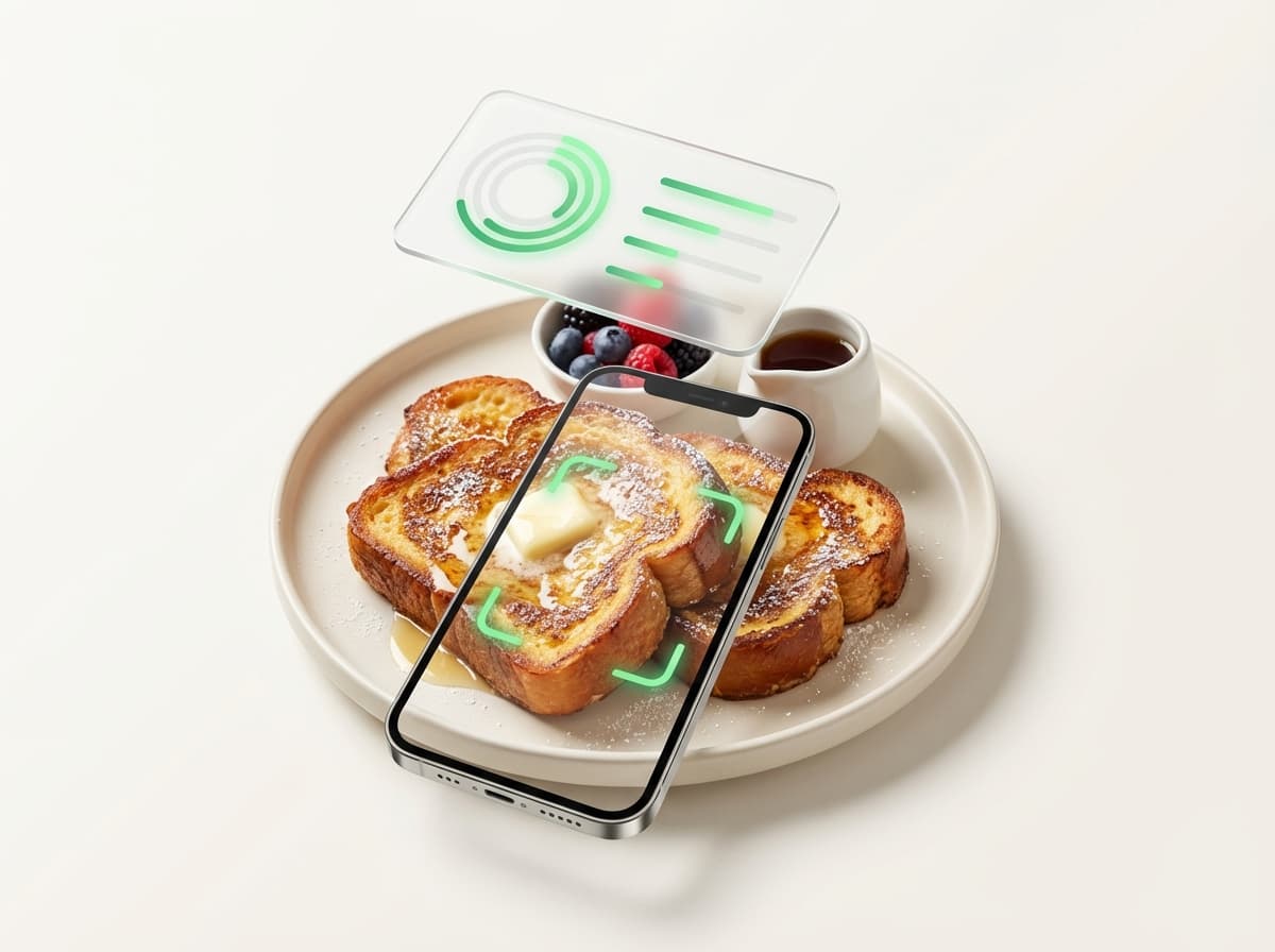 Гренки — фото блюда и интерфейс приложения с КБЖУ