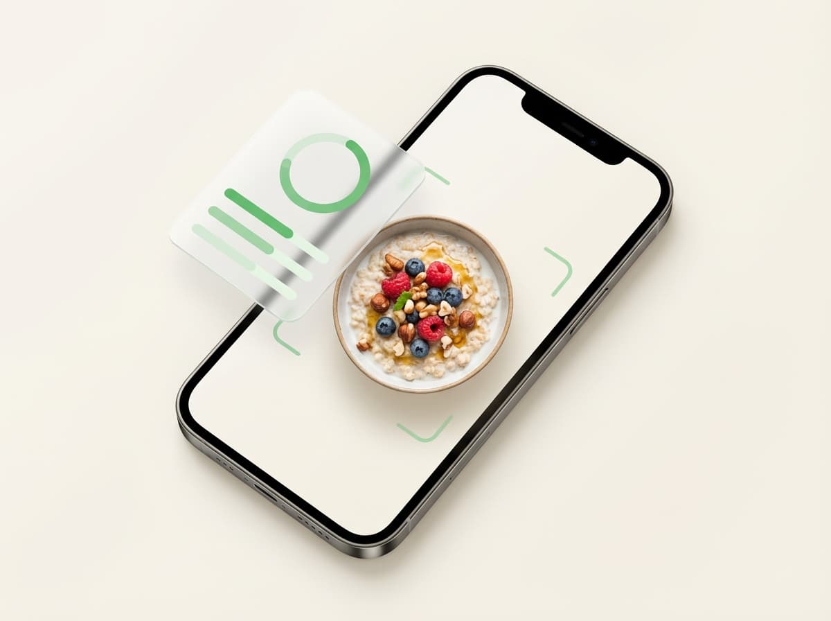 Овсянка на молоке — фото блюда и интерфейс приложения с КБЖУ