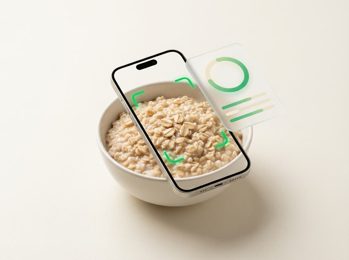 Овсянка на воде — фото блюда и интерфейс приложения с КБЖУ