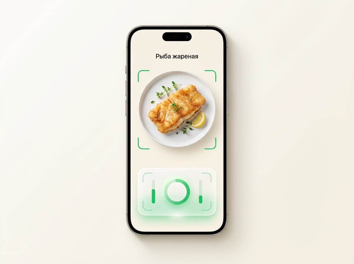 Рыба жареная — фото блюда и интерфейс приложения с КБЖУ