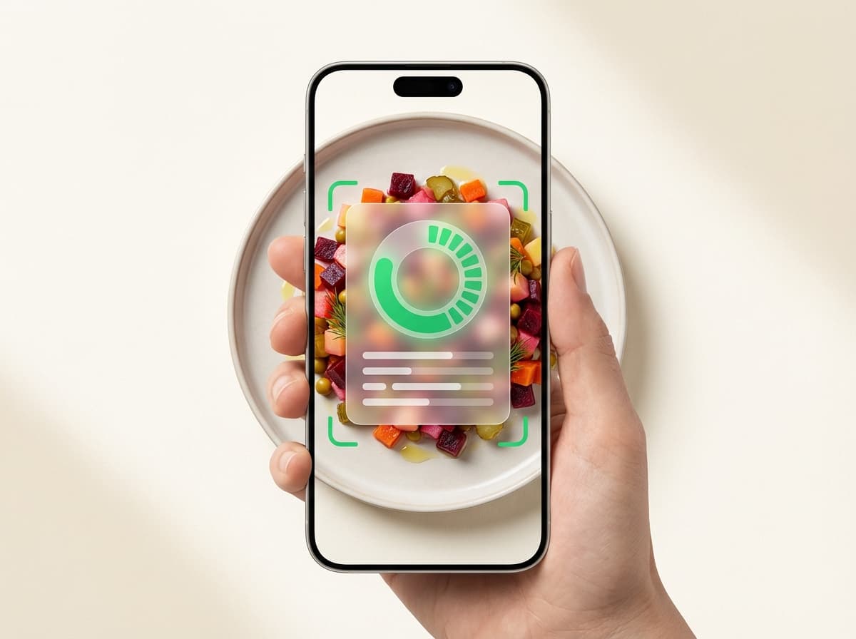 Винегрет — фото блюда и интерфейс приложения с КБЖУ