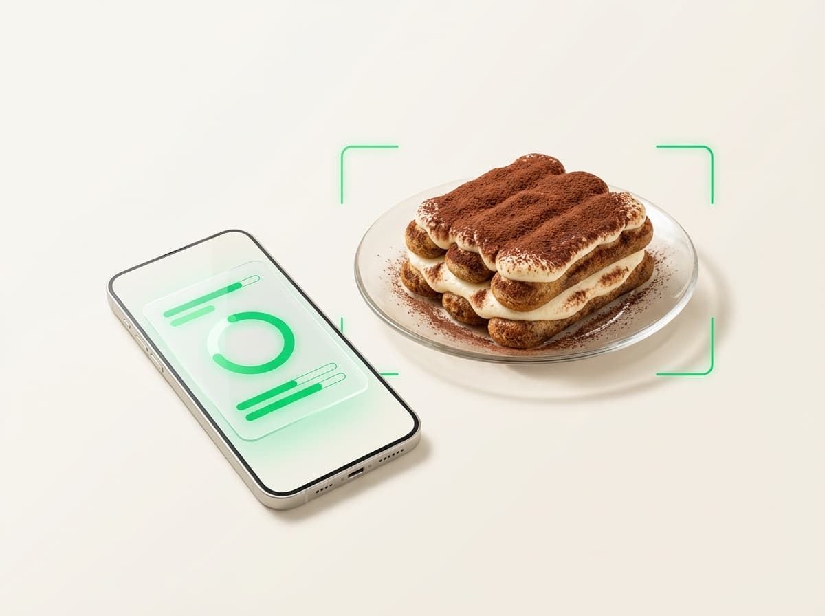 Тирамису — фото блюда и интерфейс приложения с КБЖУ