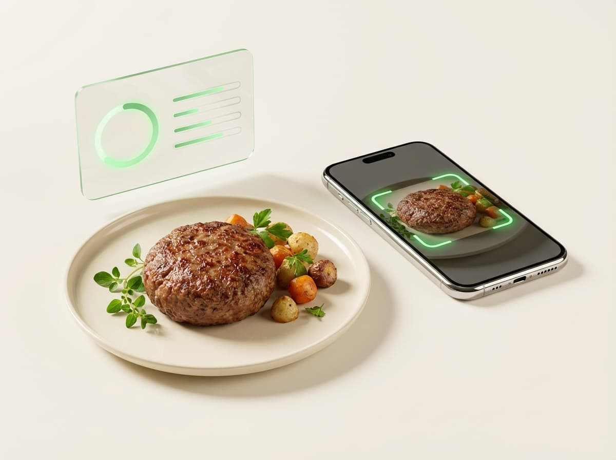 Фарш говяжий — фото еды и интерфейс приложения с КБЖУ