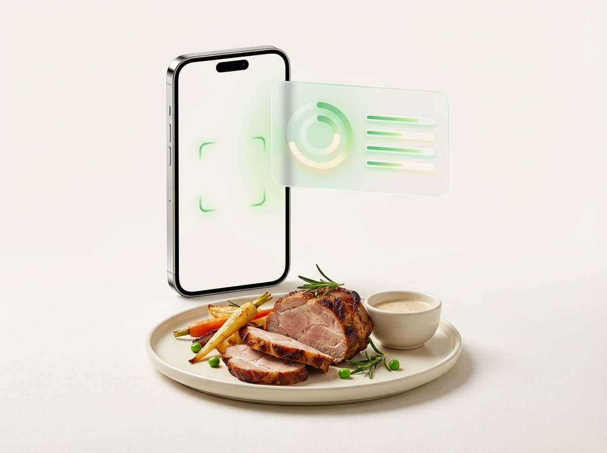 Свинина (шея) — фото еды и интерфейс приложения с КБЖУ